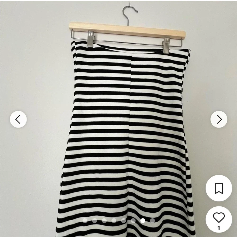 Chic Black and White Striped Dress - Picture 8 of 10